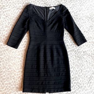 Chetta B Black Bodycon Mini Cocktail Dress, size 4